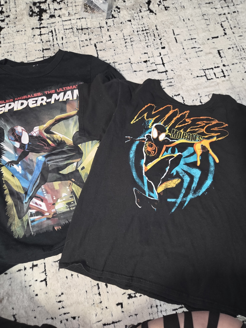Kids Black Miles Morales Spider-Man Graphic Tee